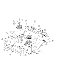 Hydro Pump Assembly Diagram and Parts List for M60-KW ROPS-53AH5D8X750-25HP Cub Cadet Lawn Tractor